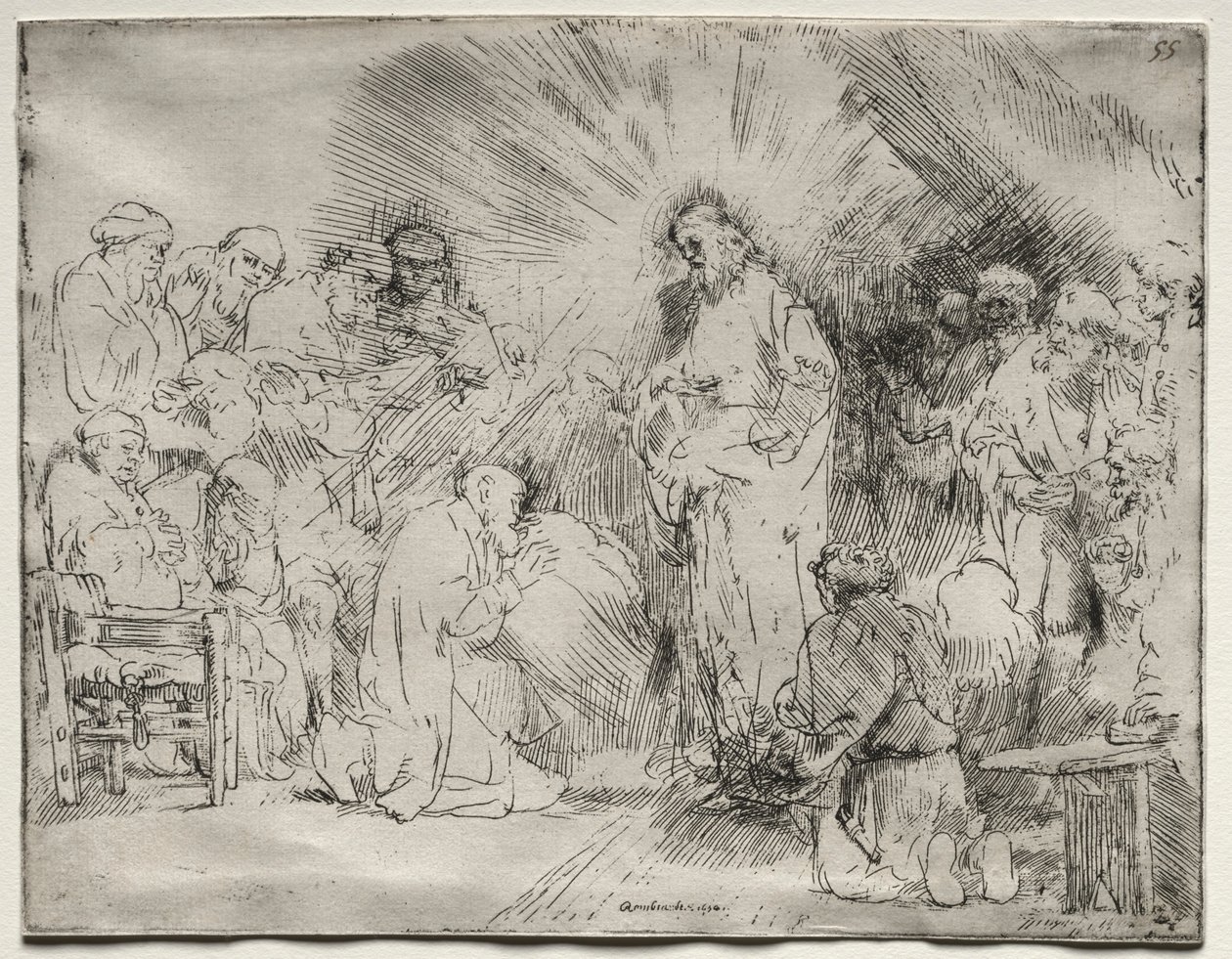 Kristus visar sig för apostlarna, 1656. av Rembrandt van Rijn