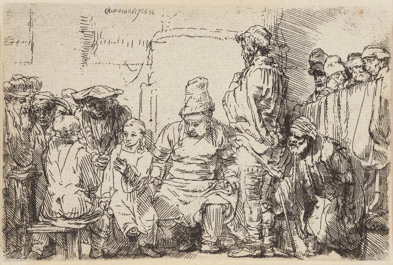 Kristus i diskussion med de skriftlärda av Rembrandt van Rijn