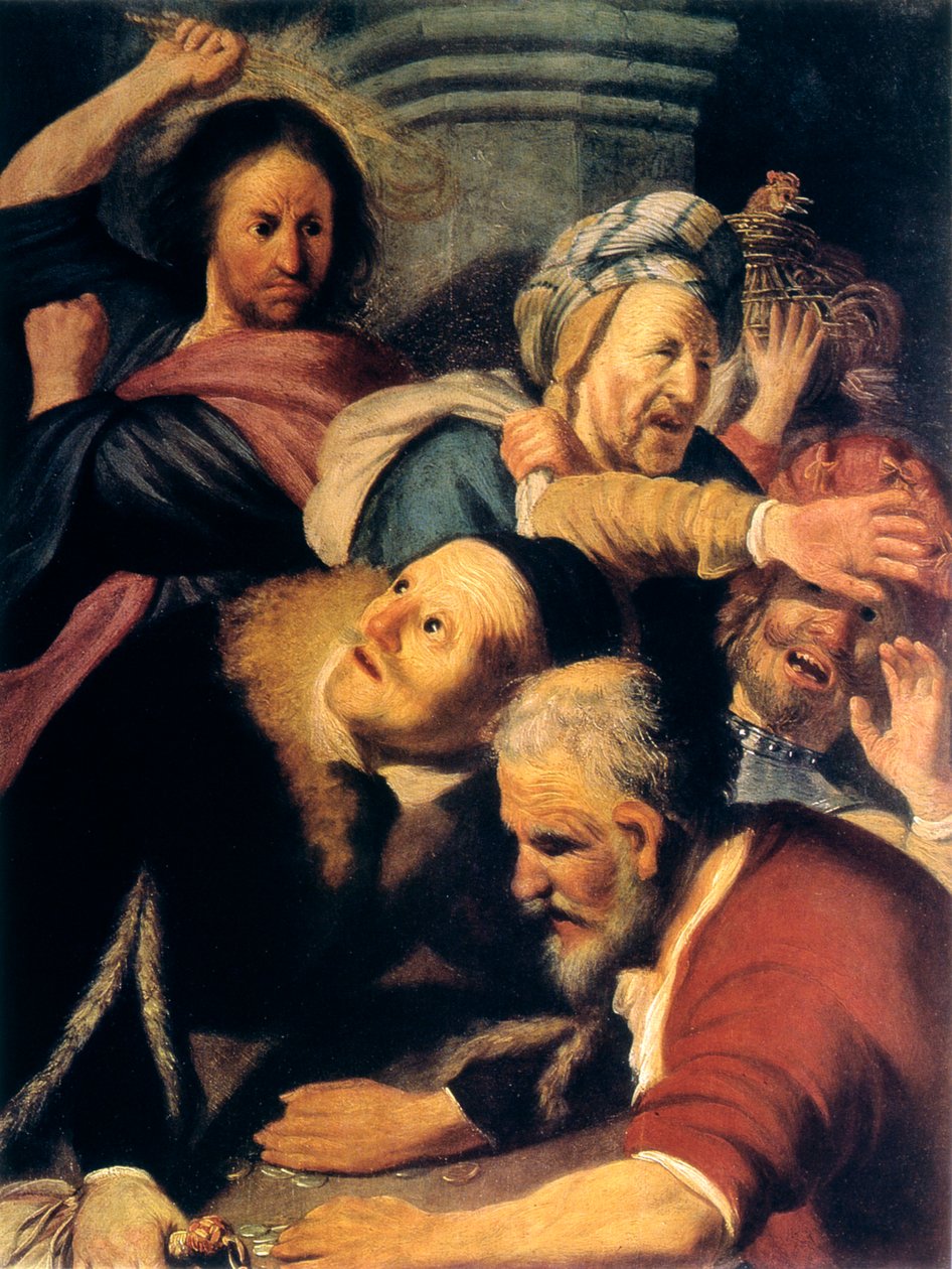 Kristus driver växlarna från templet, 1626 av Rembrandt van Rijn