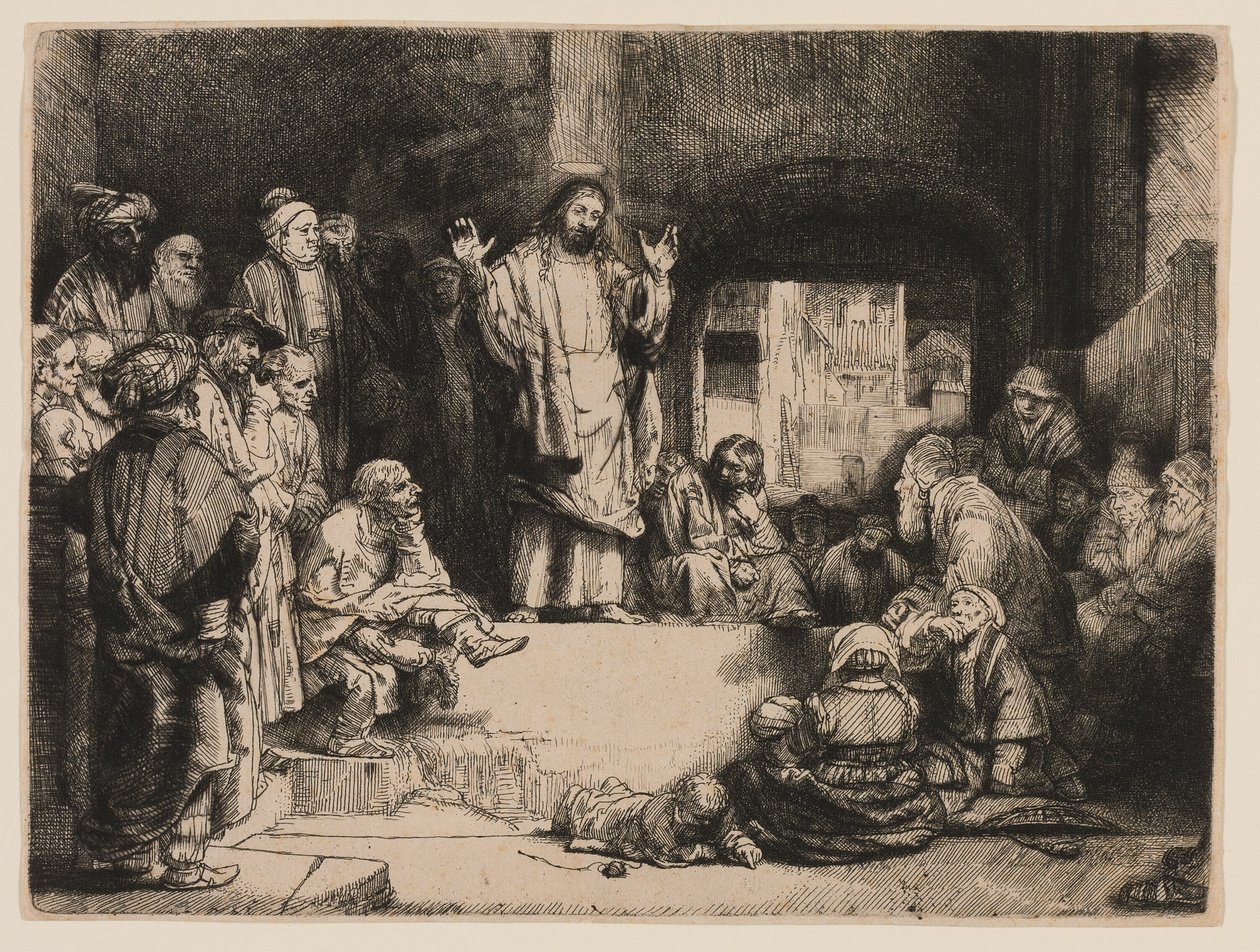 Kristus predikar av Rembrandt van Rijn