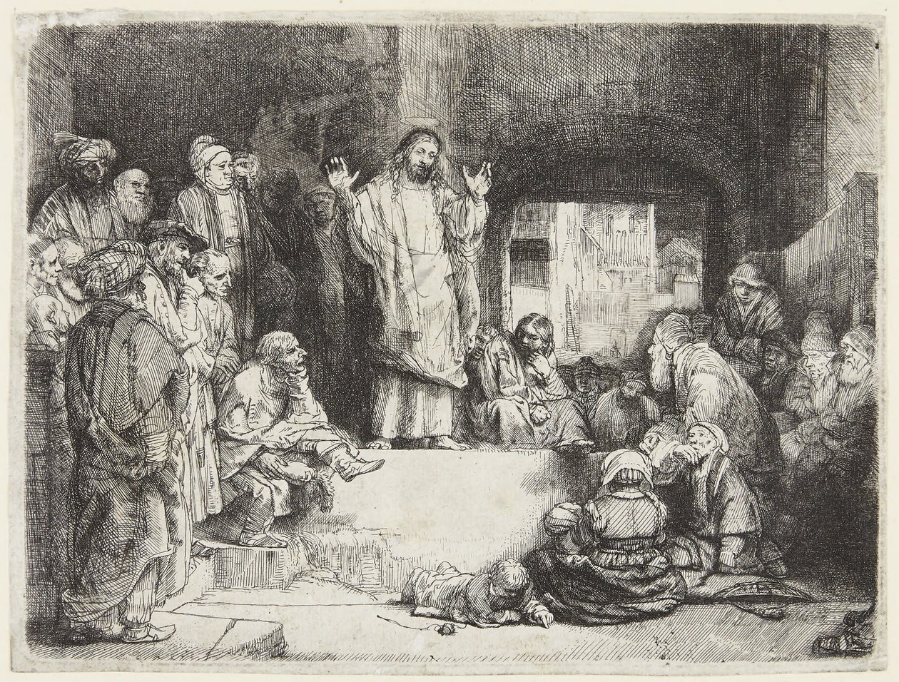 Kristus predikar av Rembrandt van Rijn