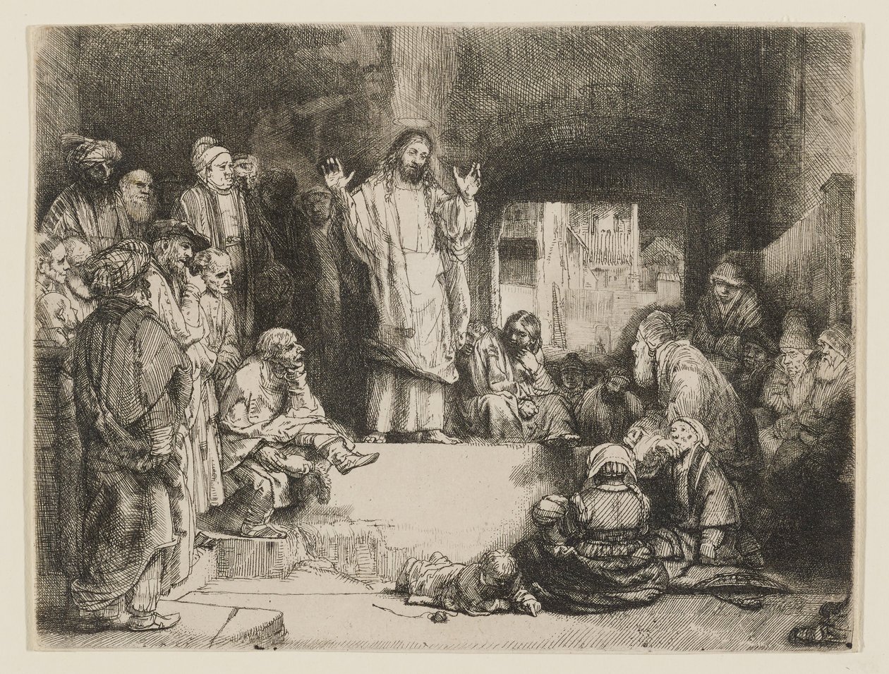 Kristus predikar av Rembrandt van Rijn
