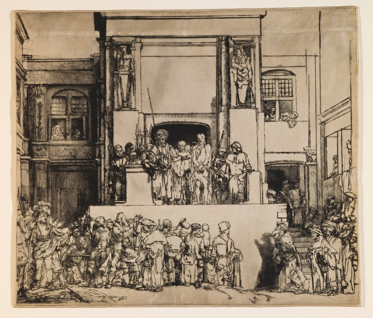 Kristus visas upp för folket (Ecce Homo) av Rembrandt van Rijn
