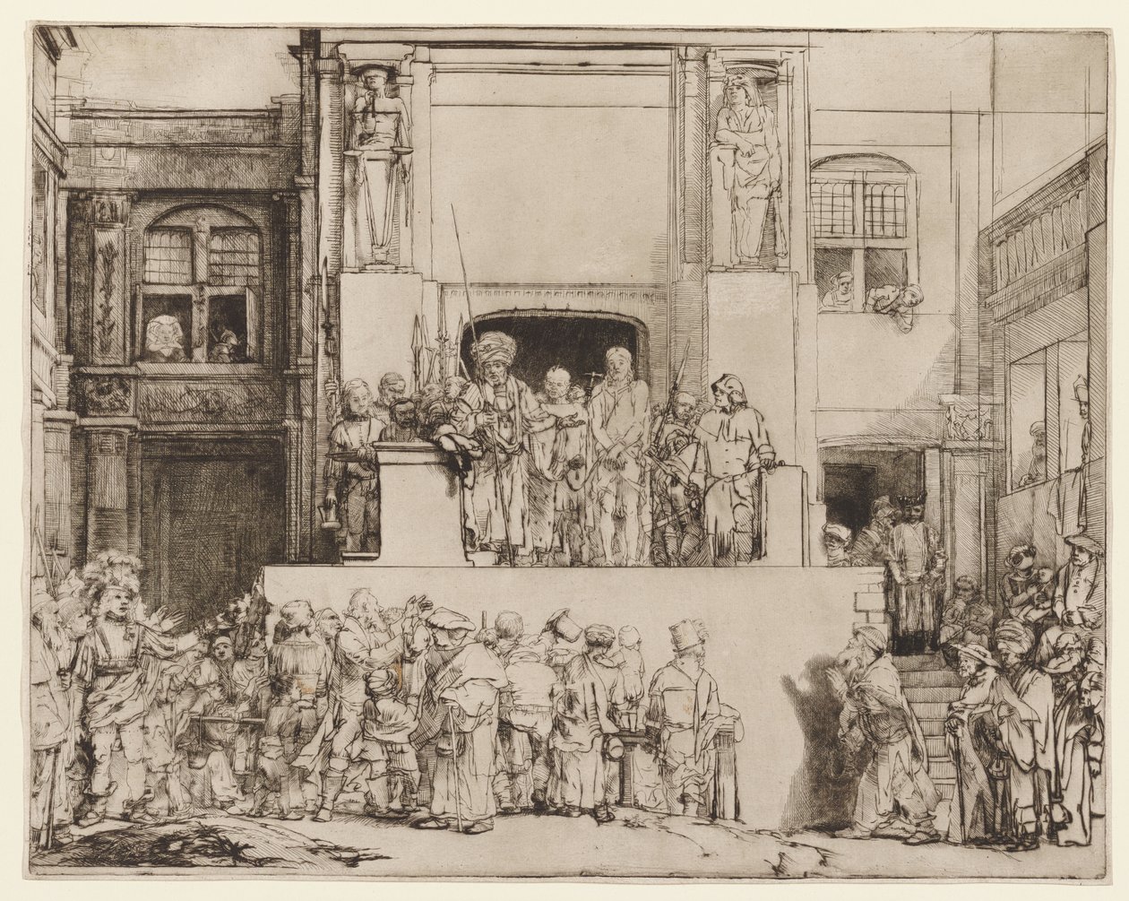 Kristus visas upp för folket (Ecce Homo) av Rembrandt van Rijn