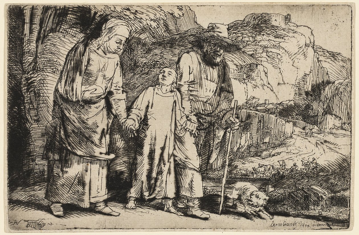 Kristus återvänder från templet med sina föräldrar av Rembrandt van Rijn