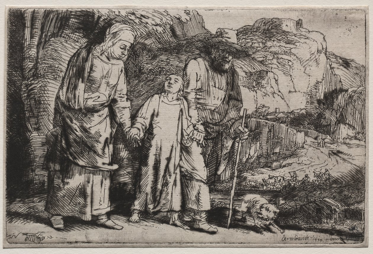 Kristus återvänder från templet med sina föräldrar av Rembrandt van Rijn