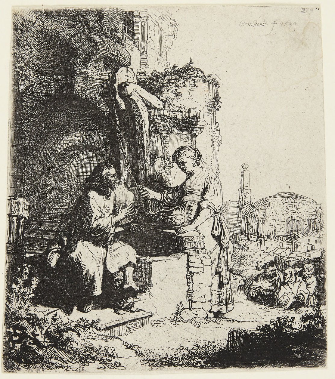 Kristus och kvinnan från Samarien av Rembrandt van Rijn