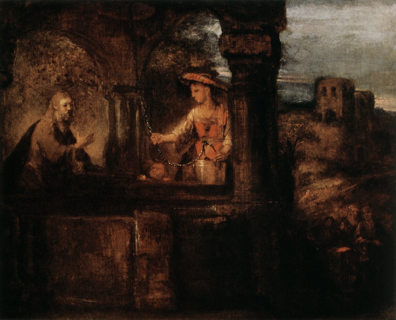 Kristus och kvinnan i Samaria, 1659. av Rembrandt van Rijn