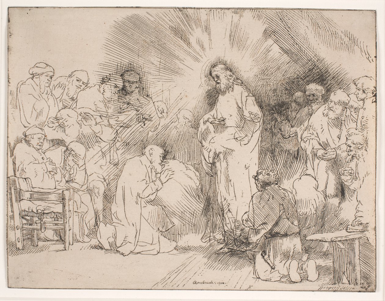 Kristus visar sig för apostlarna av Rembrandt van Rijn