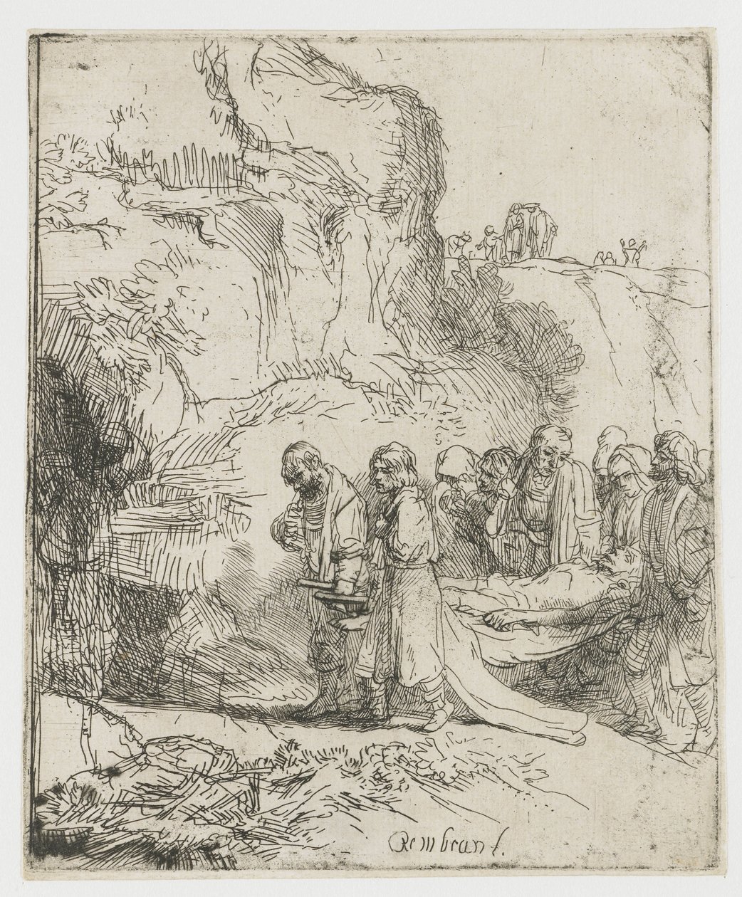 Kristus bar till graven av Rembrandt van Rijn