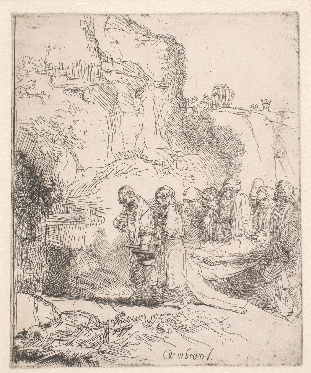 Kristus fördes till graven av Rembrandt van Rijn