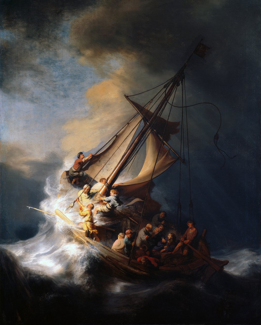 Kristus i stormen på Galileiska sjön, 1633 av Rembrandt van Rijn