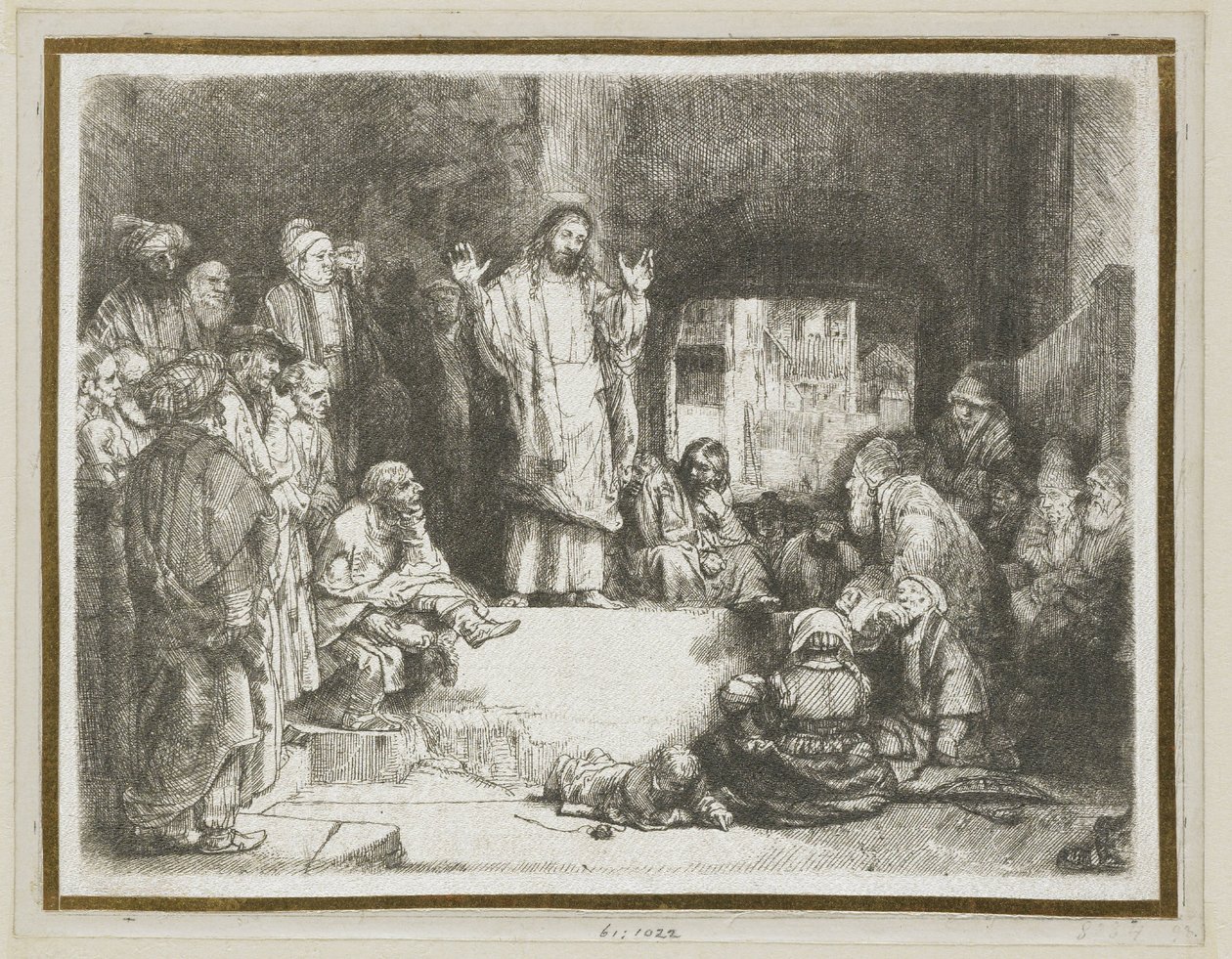 Kristus predikar (”Den lilla graven”) av Rembrandt van Rijn