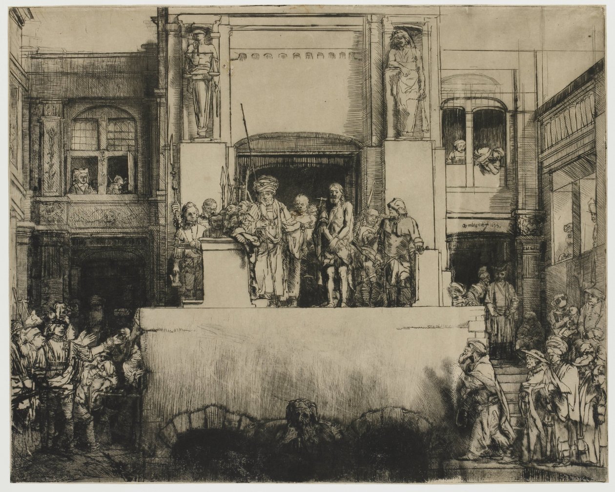 Kristus visas för folket (Ecce Homo) av Rembrandt van Rijn