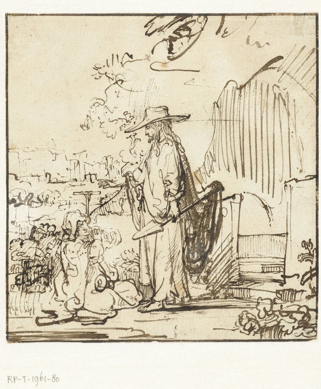 Kristus uppenbarar sig för Maria Magdalena (Noli me tangere) av Rembrandt van Rijn