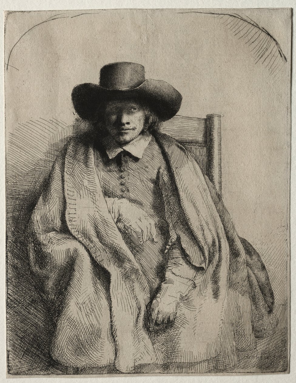 Clement de Jonghe, tryckare, 1651. av Rembrandt van Rijn