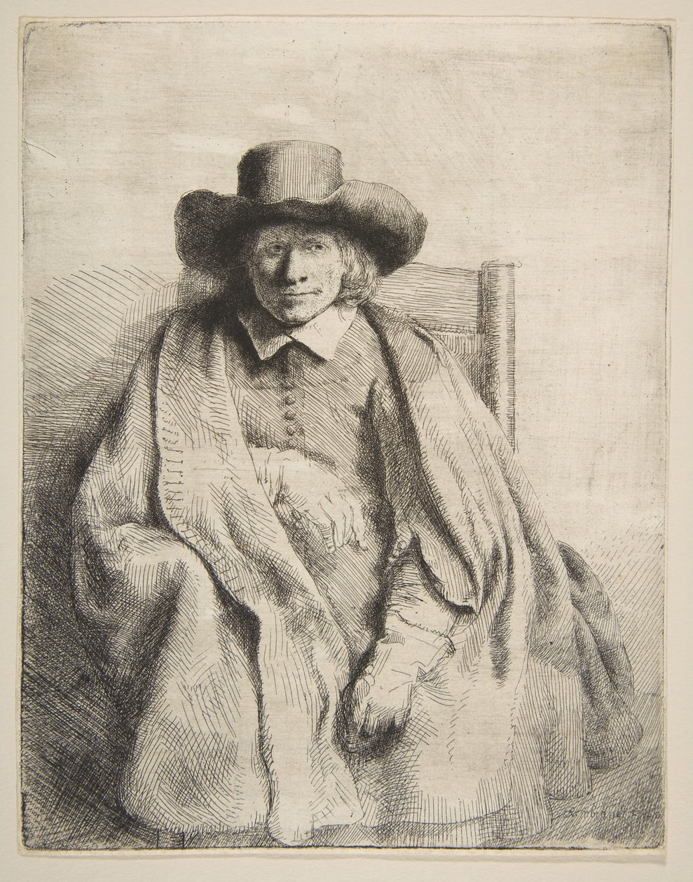 Clement de Jonghe, tryckare, 1651. av Rembrandt van Rijn