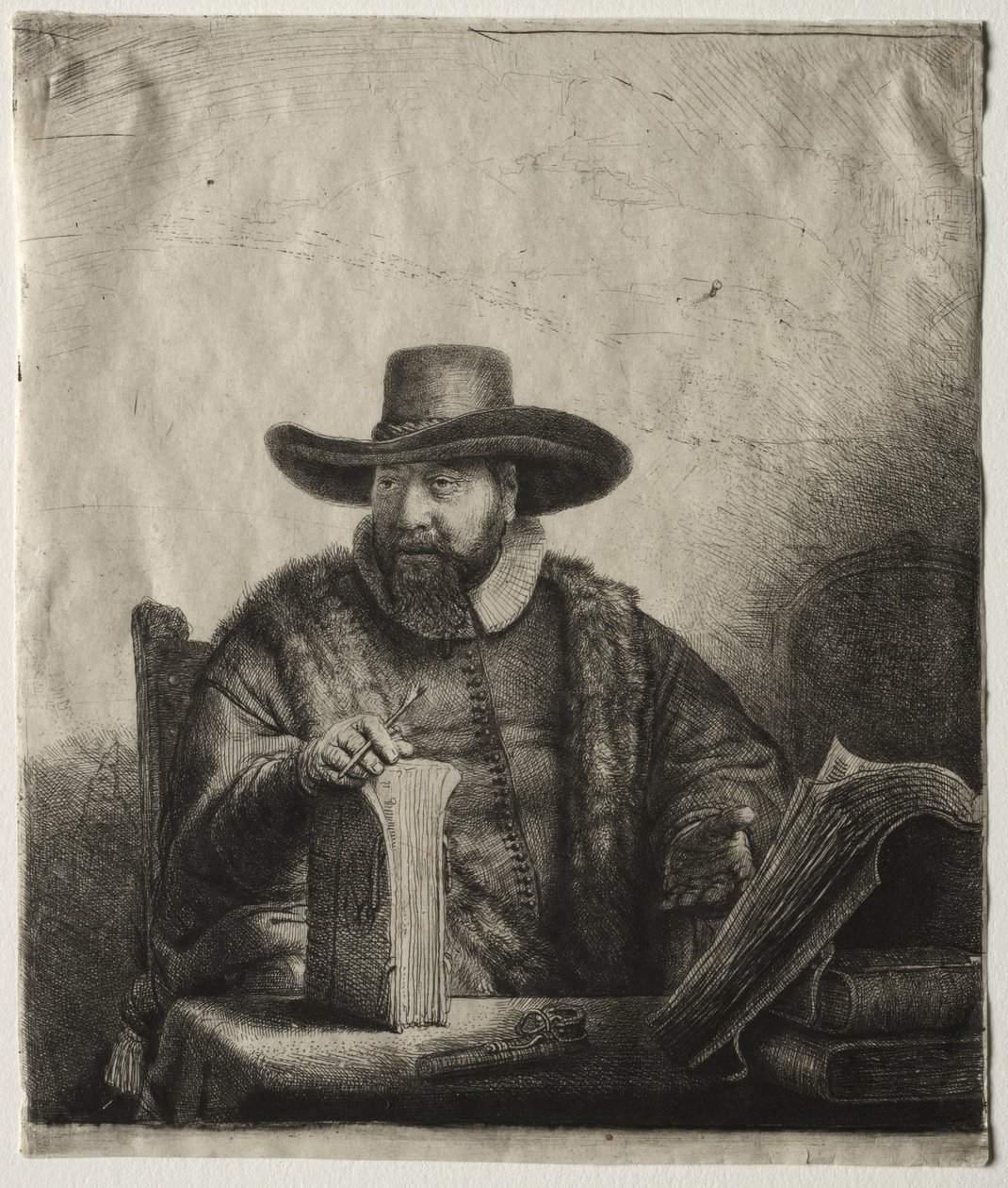 Cornelis Claesz Anslo, mennonitpredikant av Rembrandt van Rijn