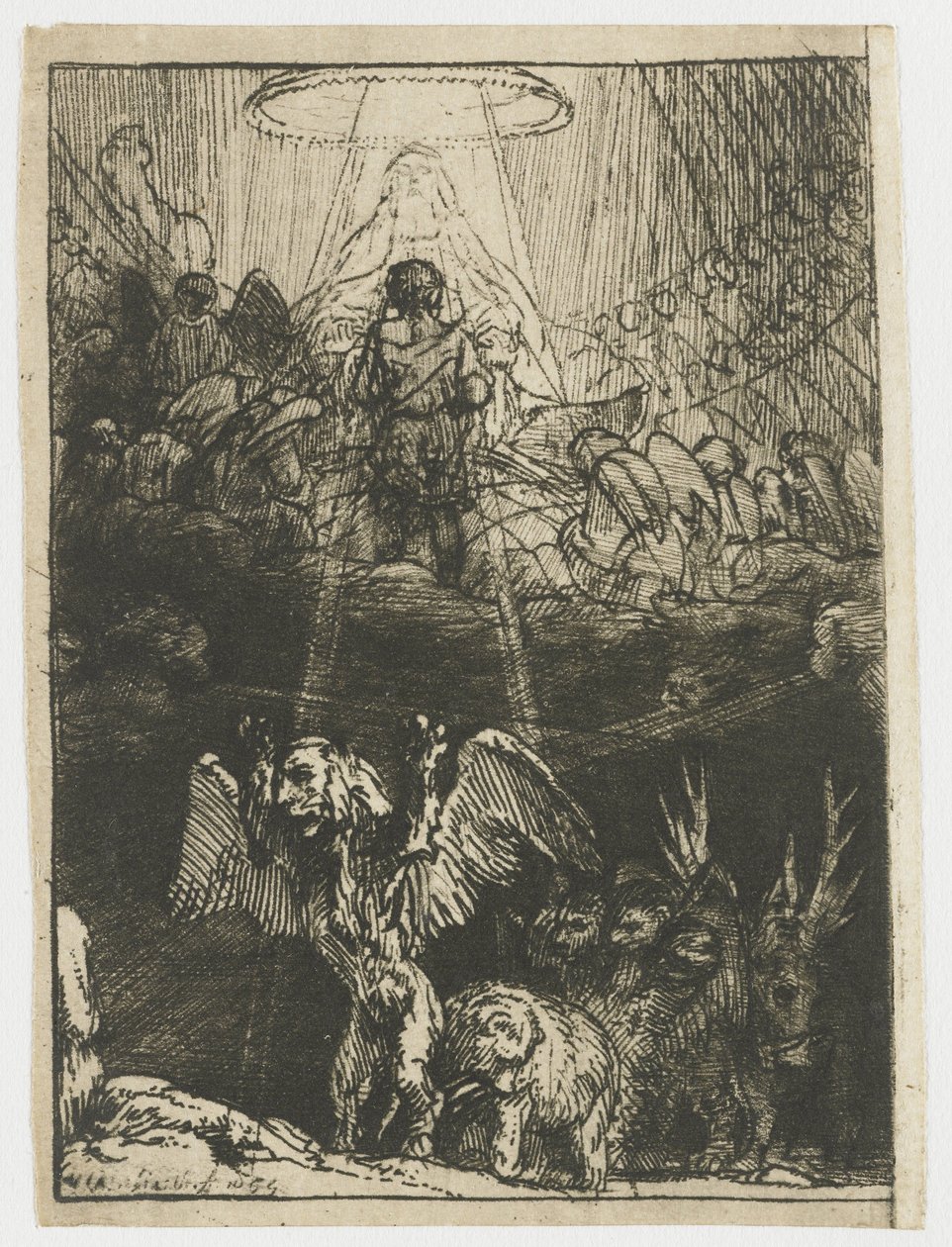 Daniels vision av de fyra bestarna av Rembrandt van Rijn