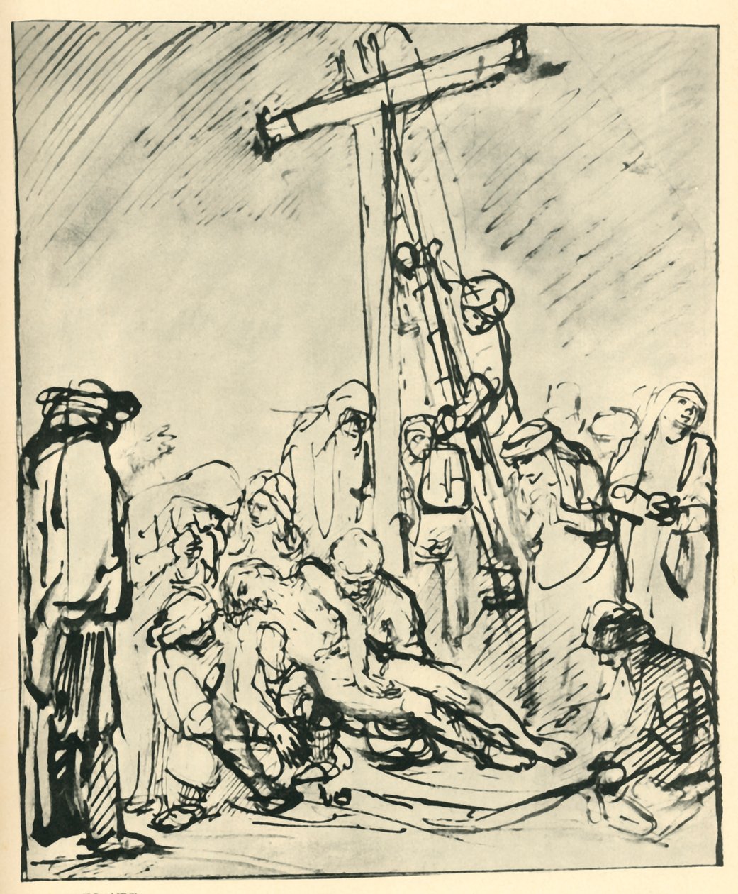 Deposition från korset, c1650, 1943. av Rembrandt van Rijn
