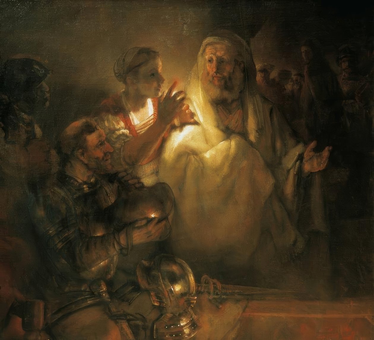 Aposteln Petrus förnekar Kristus av Rembrandt van Rijn