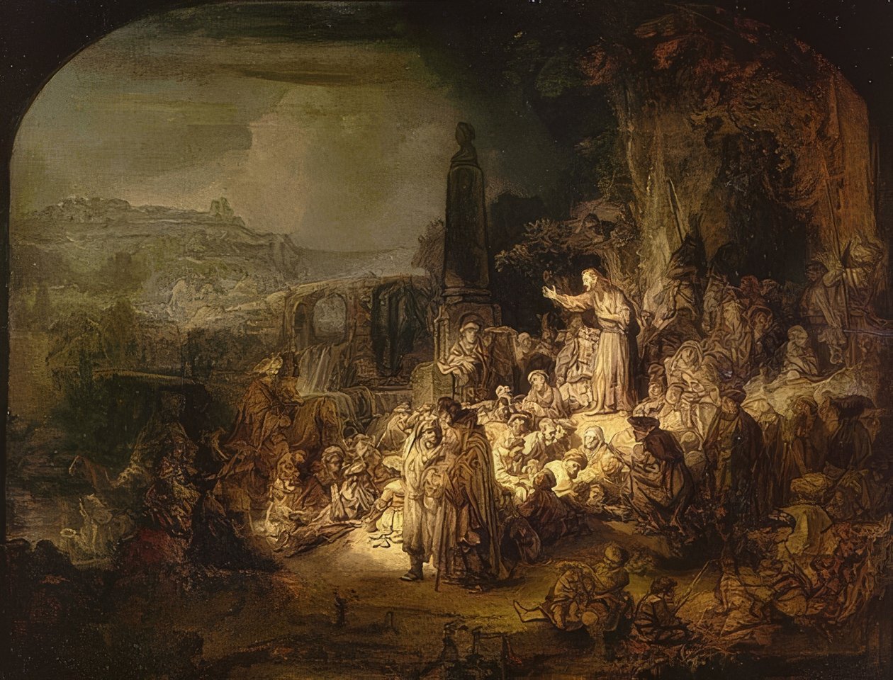 Johannes Döparens predikan. 1634/35 av Rembrandt van Rijn