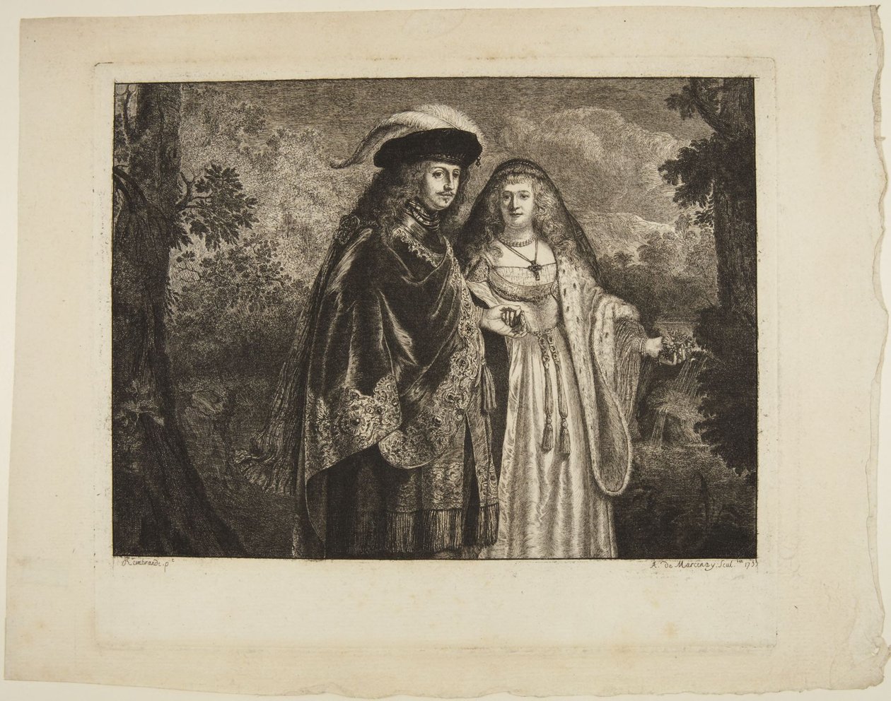 Mannen med den vita fjädern av Rembrandt van Rijn