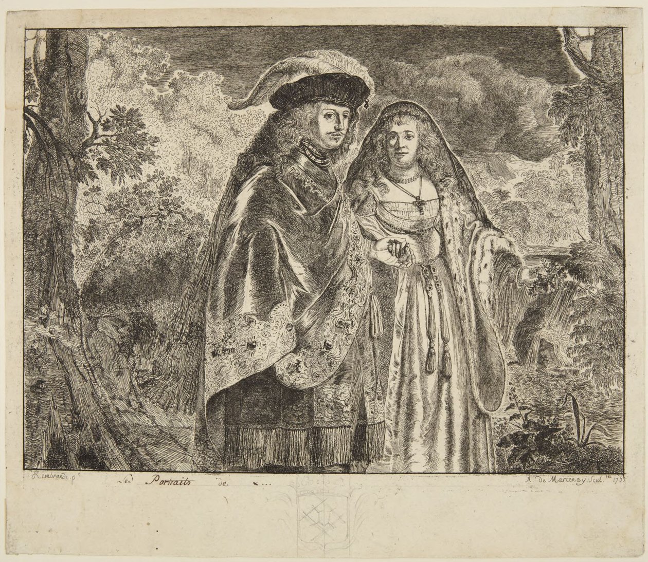 Kallad ”Mannen med den vita fjädern” av Rembrandt van Rijn