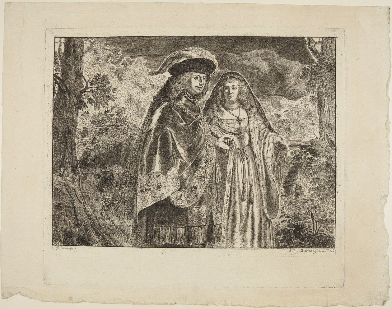 Mannen med den vita fjädern av Rembrandt van Rijn