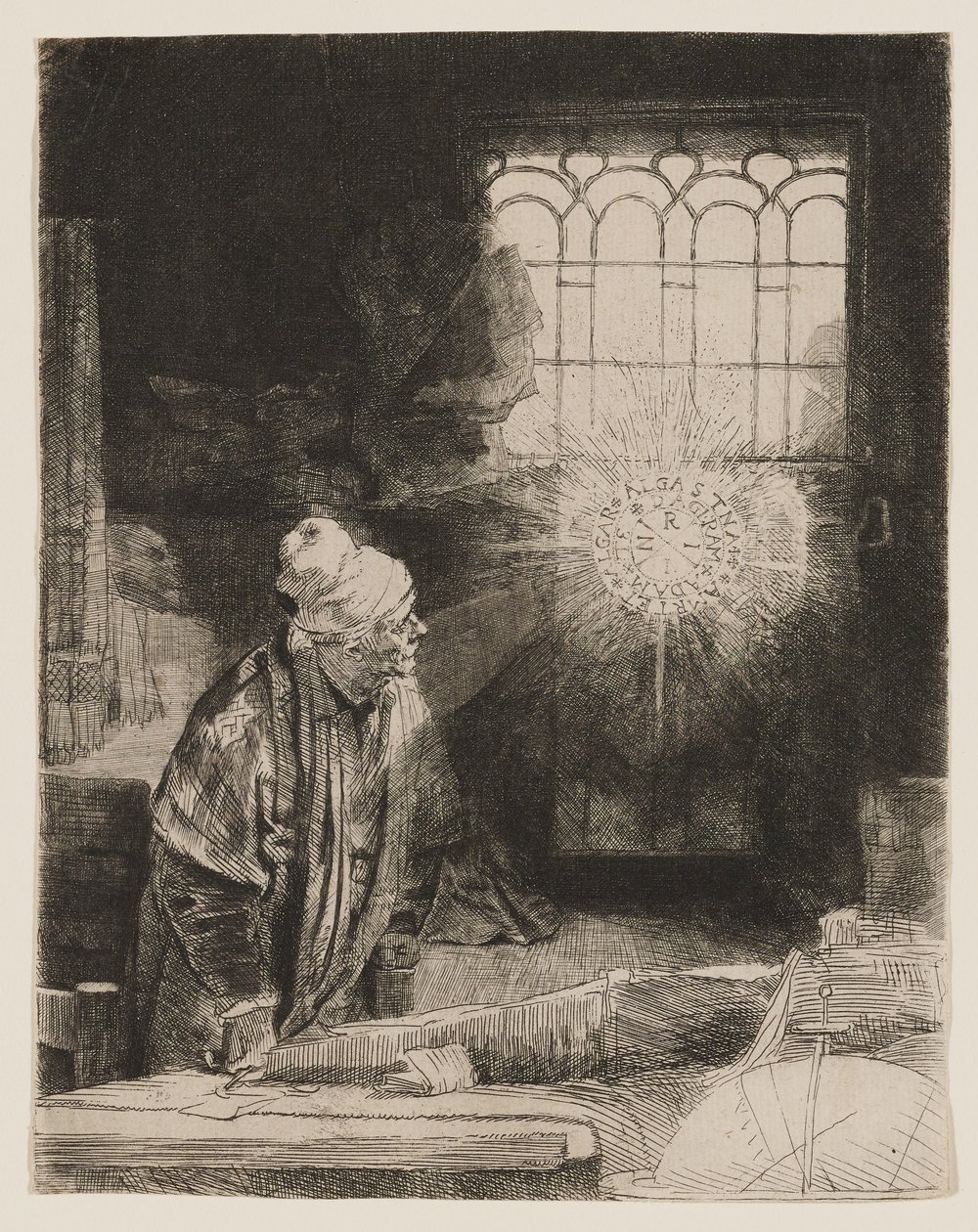 Faust (Forskaren i sitt arbetsrum) av Rembrandt van Rijn