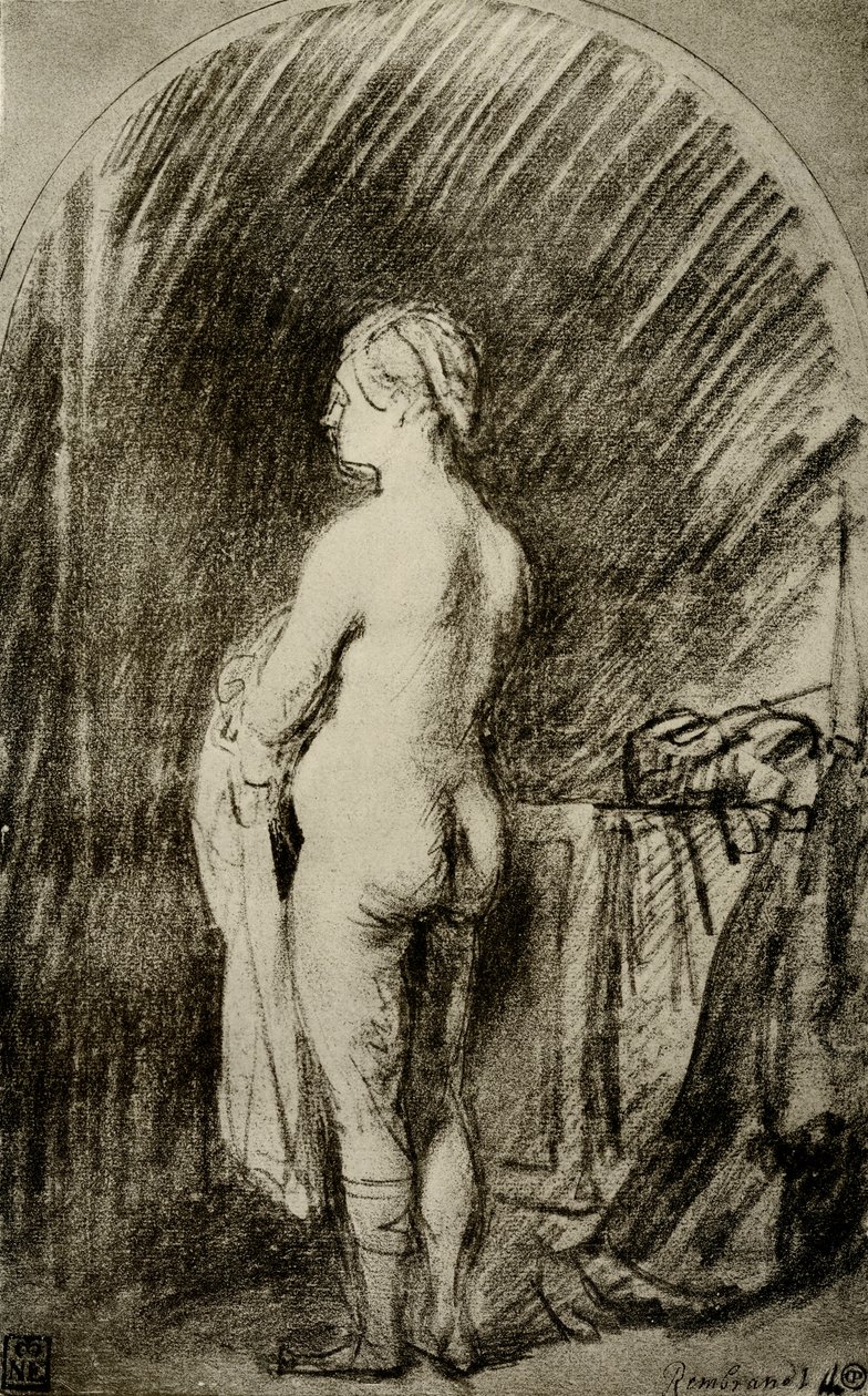 Naken kvinna av Rembrandt van Rijn