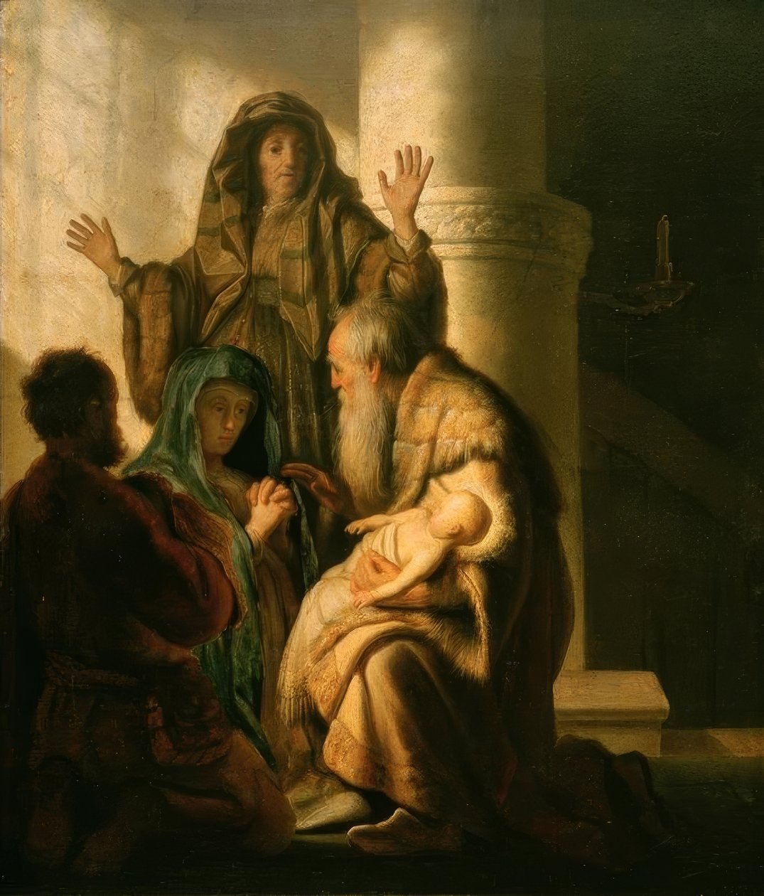 Hanna och Simeon i templet av Rembrandt van Rijn