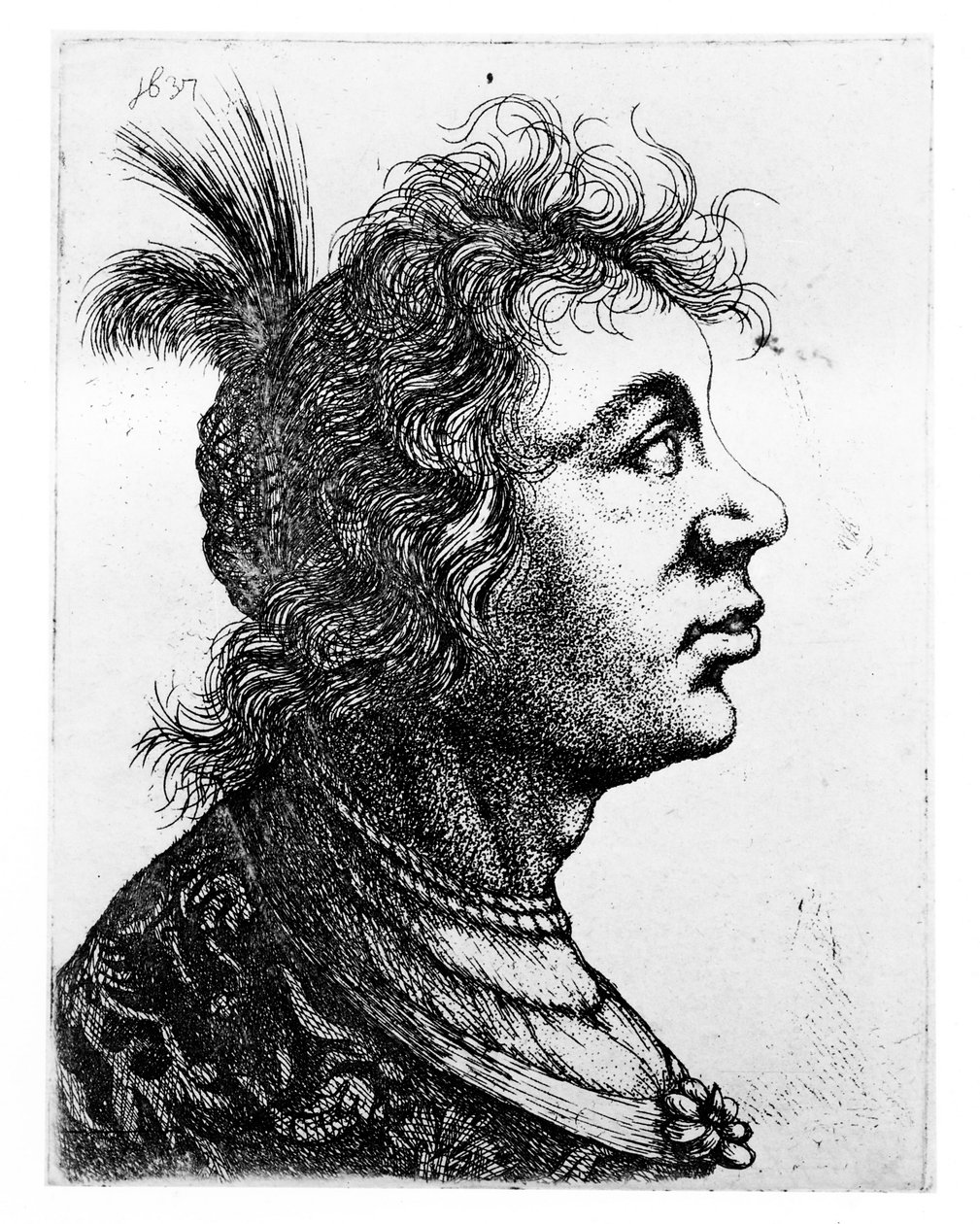 Chef för en kvinna, 1637 av Rembrandt van Rijn