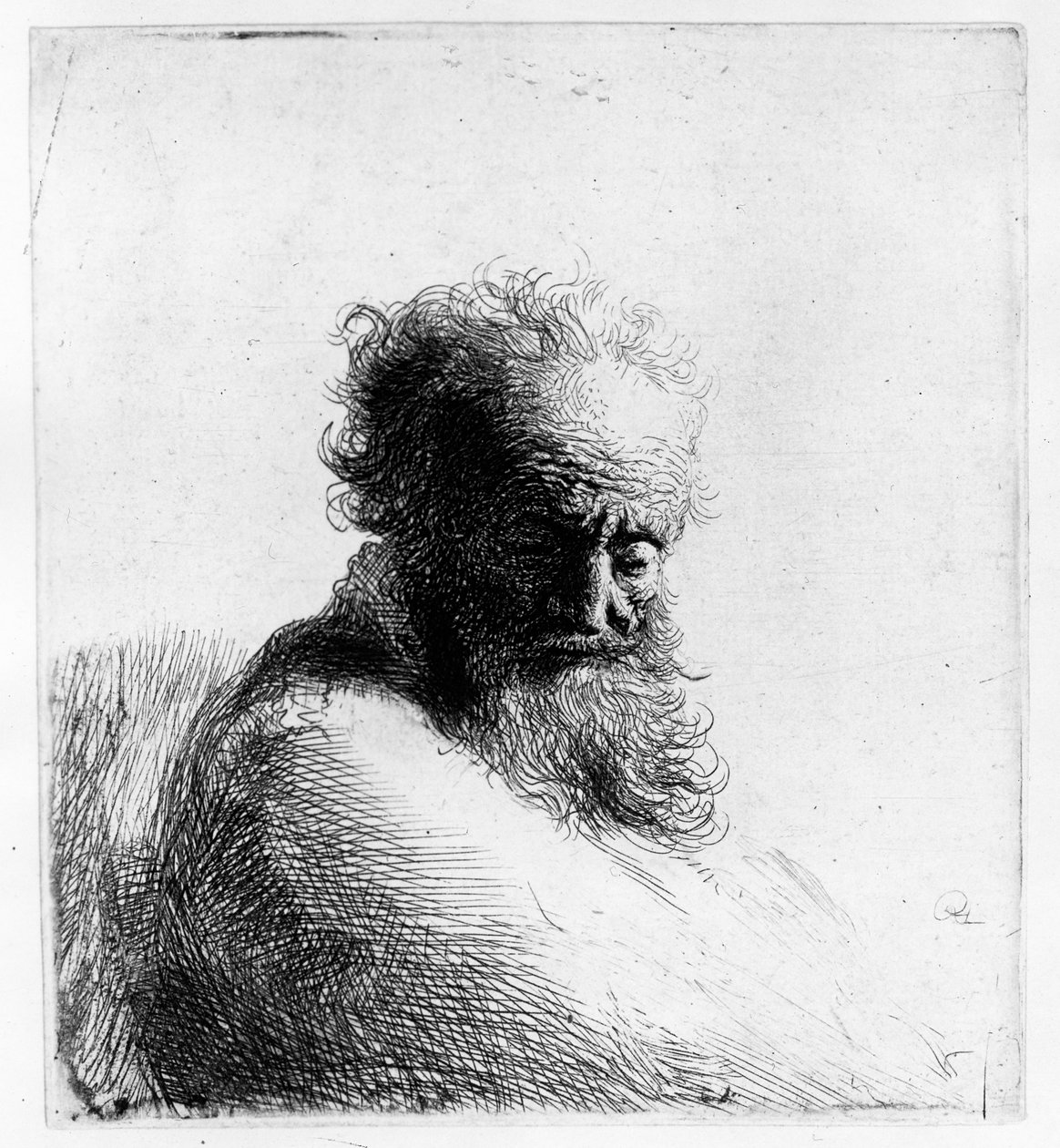 Chef för en gammal man, 1631 av Rembrandt van Rijn