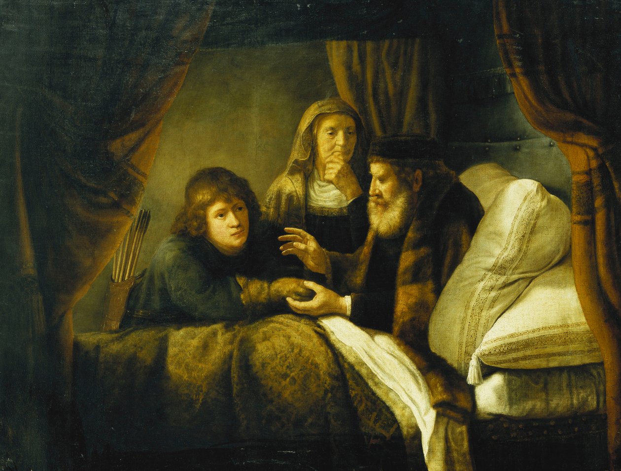 Issac Blessing Jacob, ca 1640 av Rembrandt van Rijn