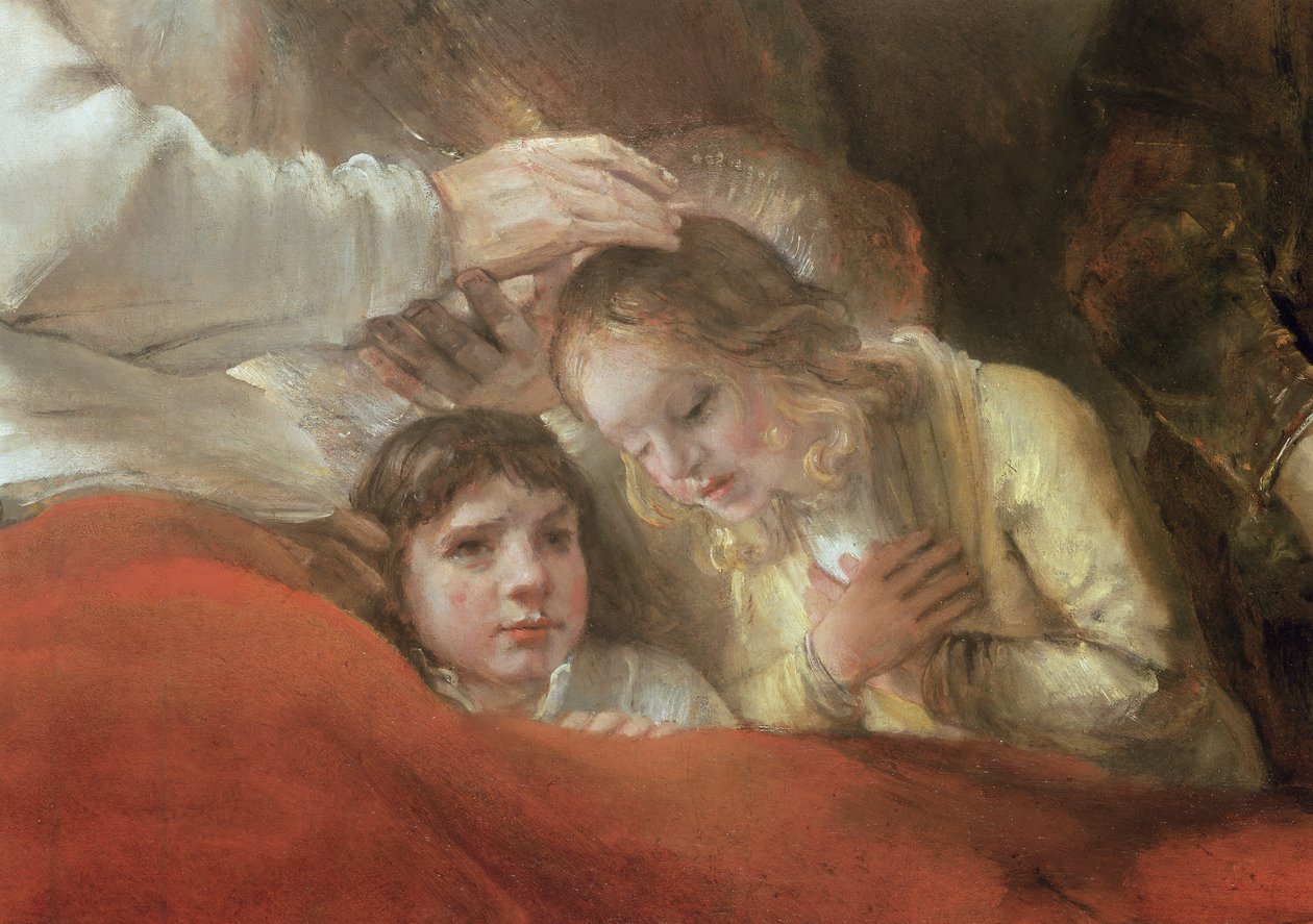 Jacob Blessing the Sons of Joseph, 1656 (uppgift om 244314) av Rembrandt van Rijn