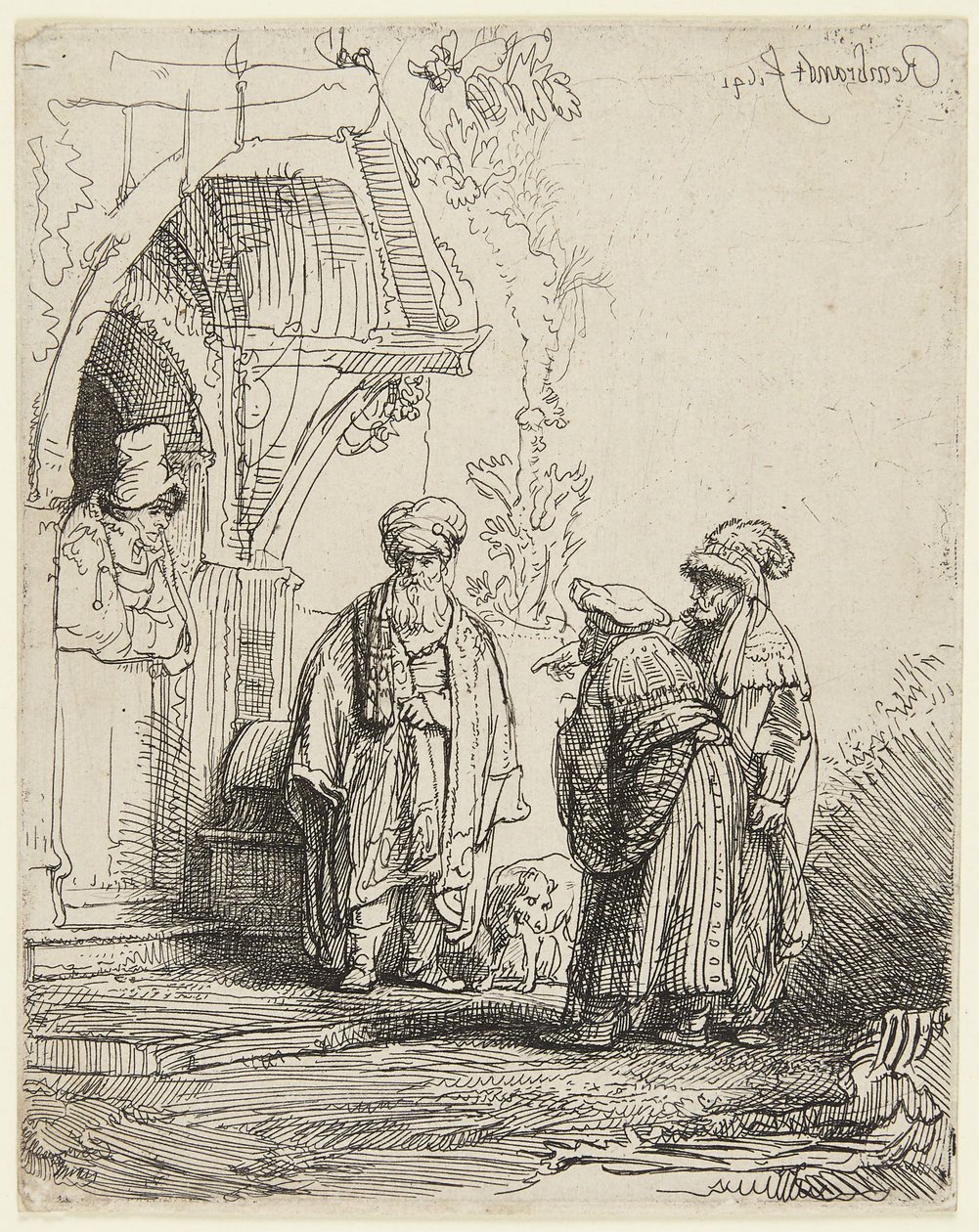 Jakob och Laban av Rembrandt van Rijn