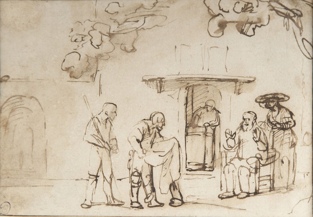 Jakob får se Josefs blodfläckade mantel av Rembrandt van Rijn