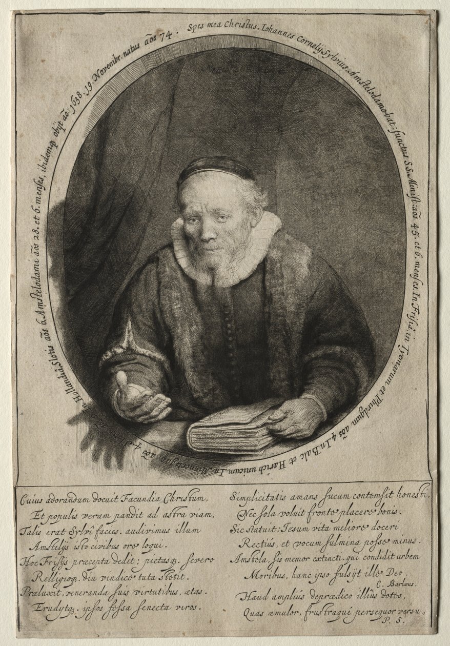 Jan Cornelis Sylvius, Predikant av Rembrandt van Rijn