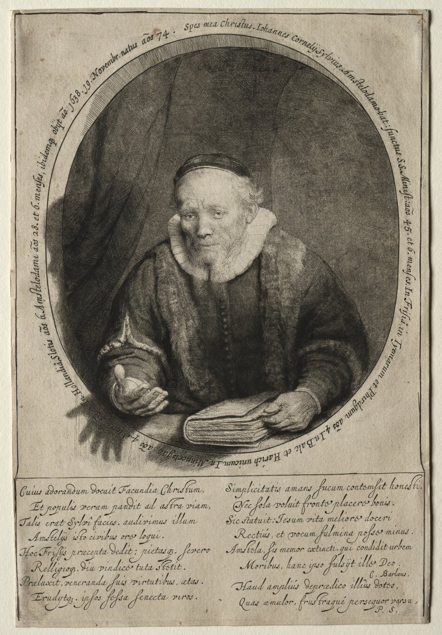 Jan Cornelis Sylvius, predikant, 1646. av Rembrandt van Rijn