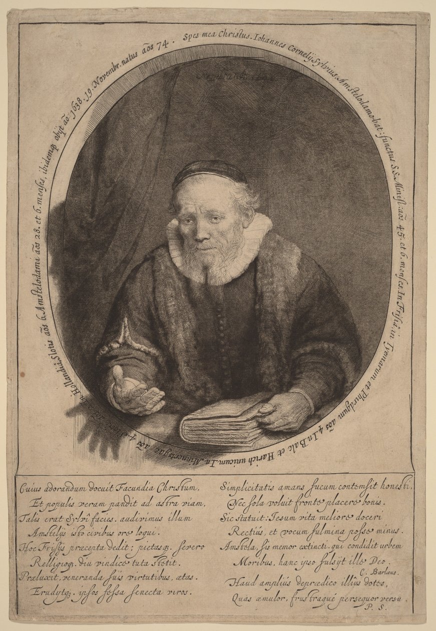 Jan Cornelisz Sylvius av Rembrandt van Rijn