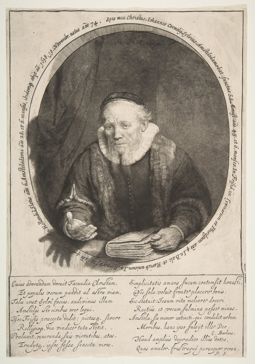 Jan Cornelisz. Sylvius, predikant, 1646. av Rembrandt van Rijn