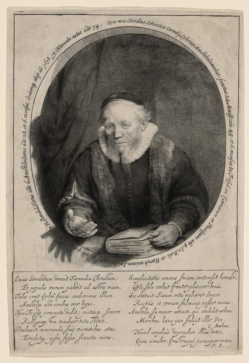 Jan Cornelius Sylvius, predikant av Rembrandt van Rijn