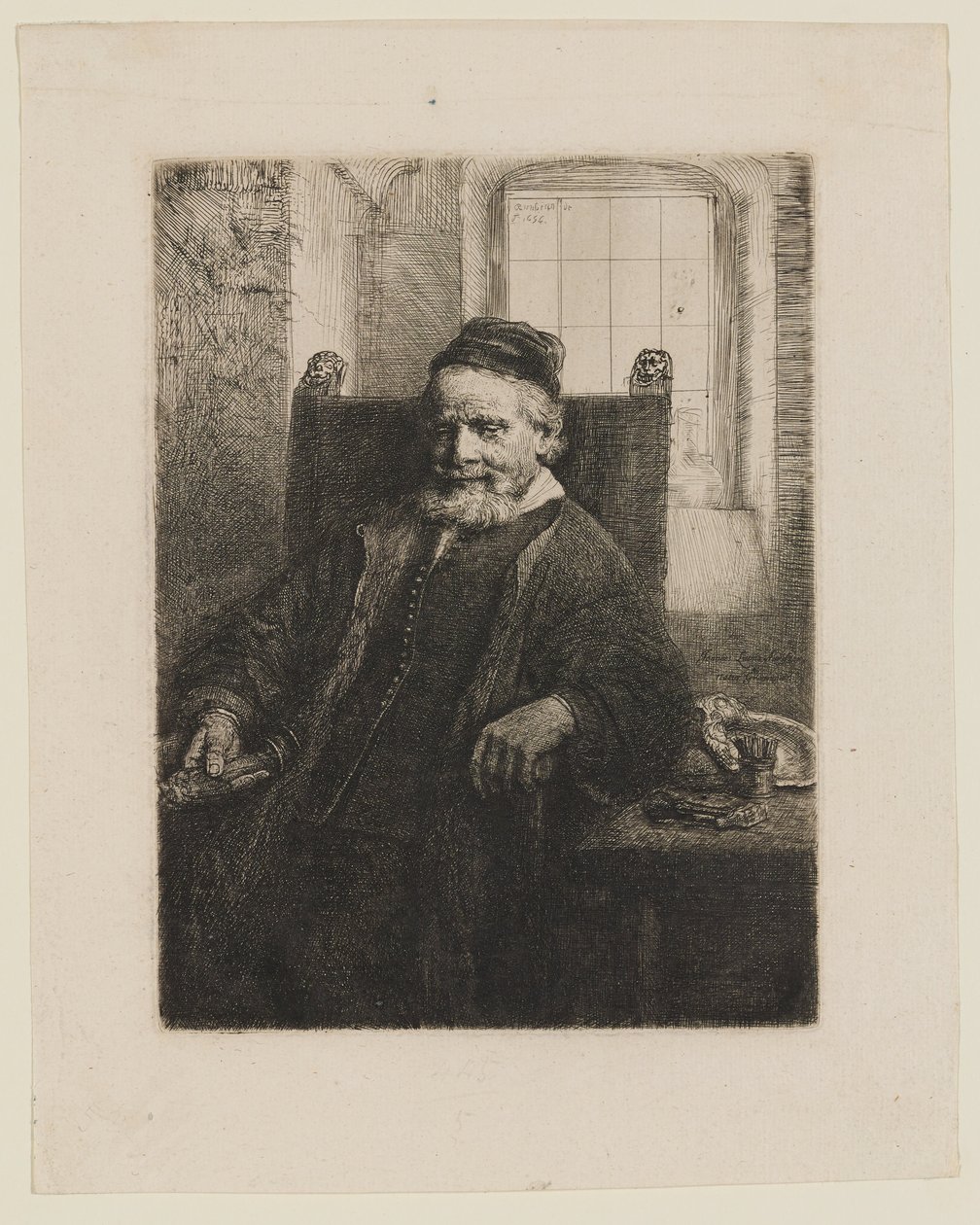 Jan Lutma, den äldre, guldsmed och skulptör av Rembrandt van Rijn