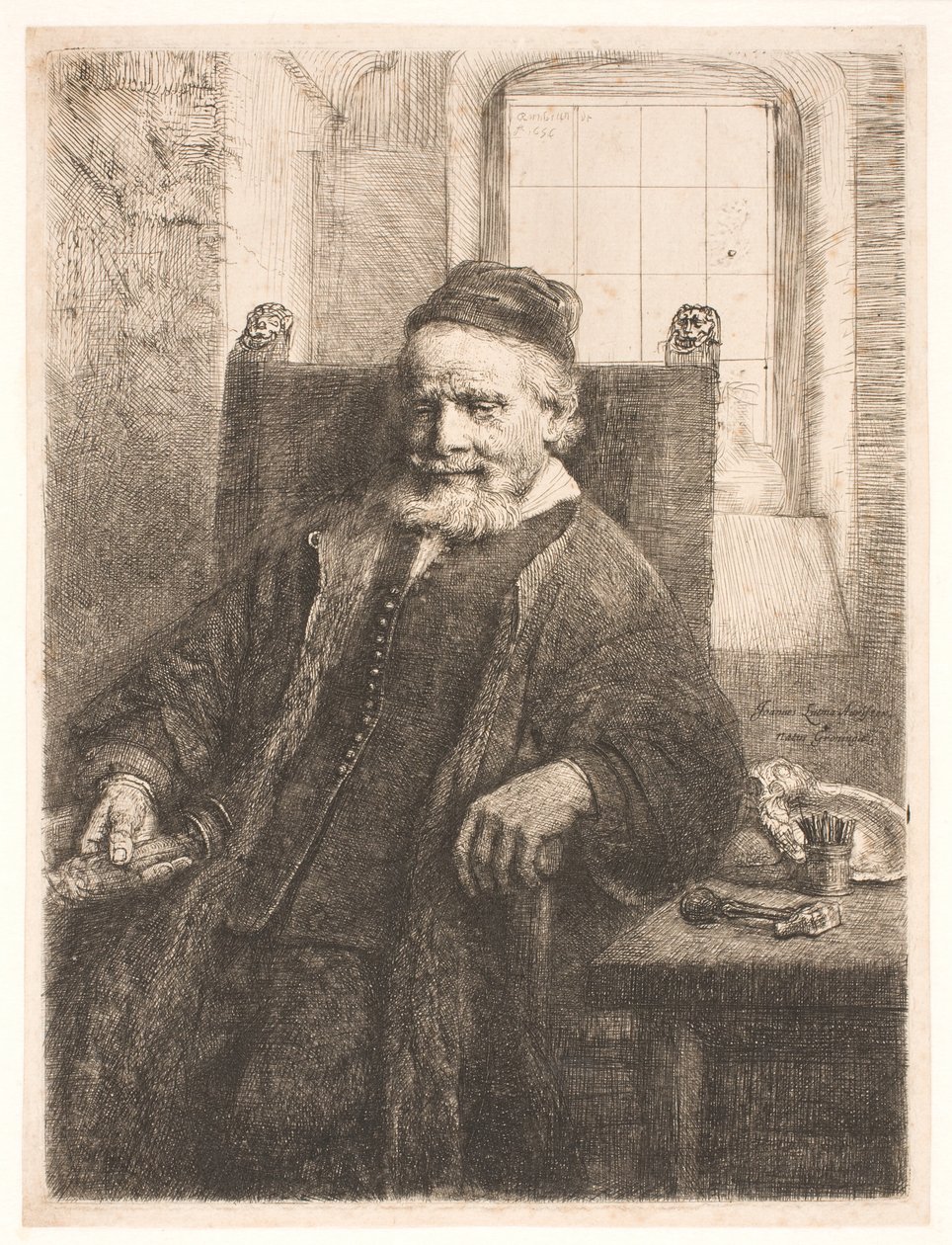 Jan Lutma, äldre, guldsmed och skulptör av Rembrandt van Rijn