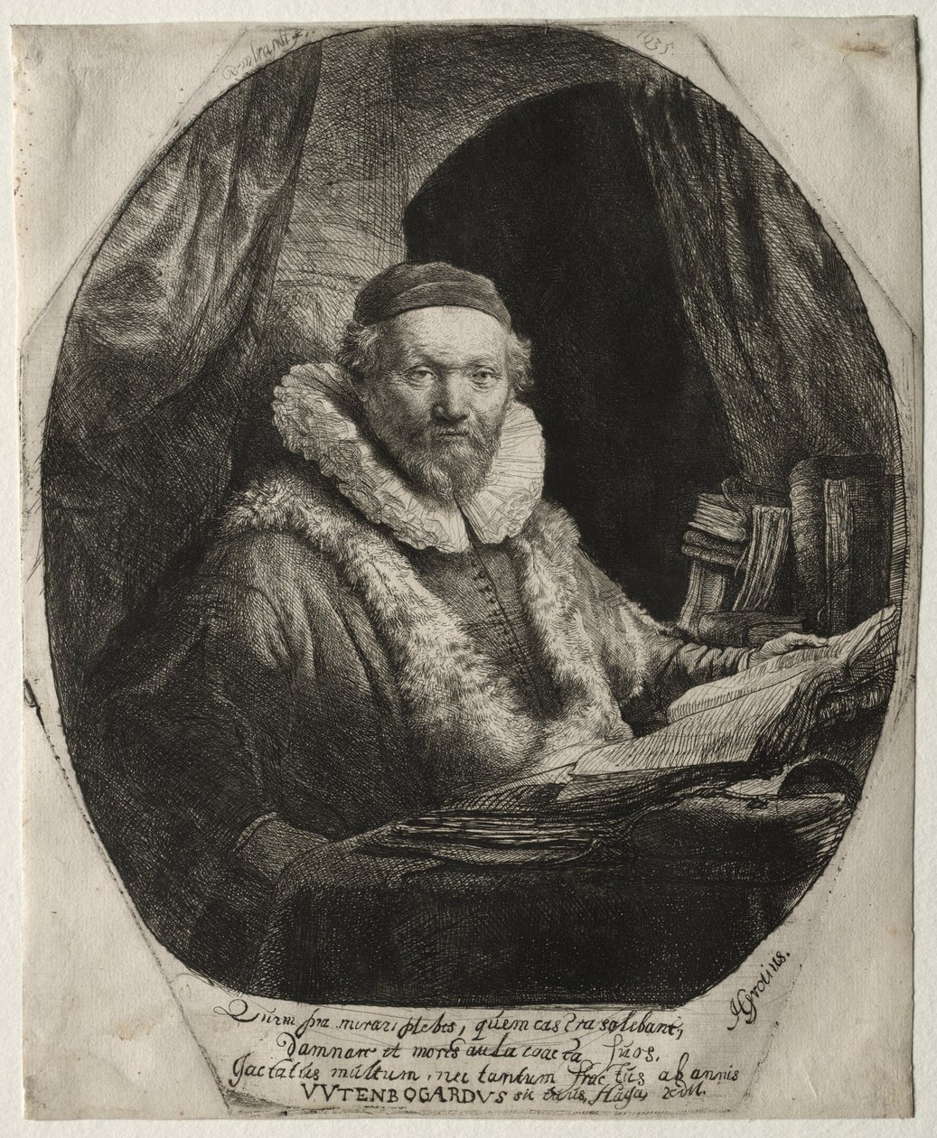 Jan Uytenbogaert, remonstranters predikant av Rembrandt van Rijn