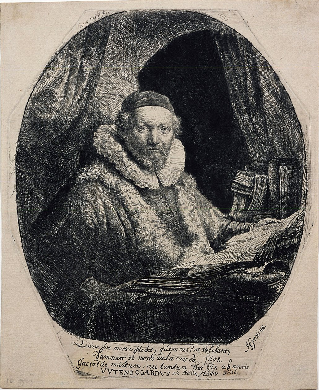 Jan Uytenbogaert, remonstranters predikant av Rembrandt van Rijn