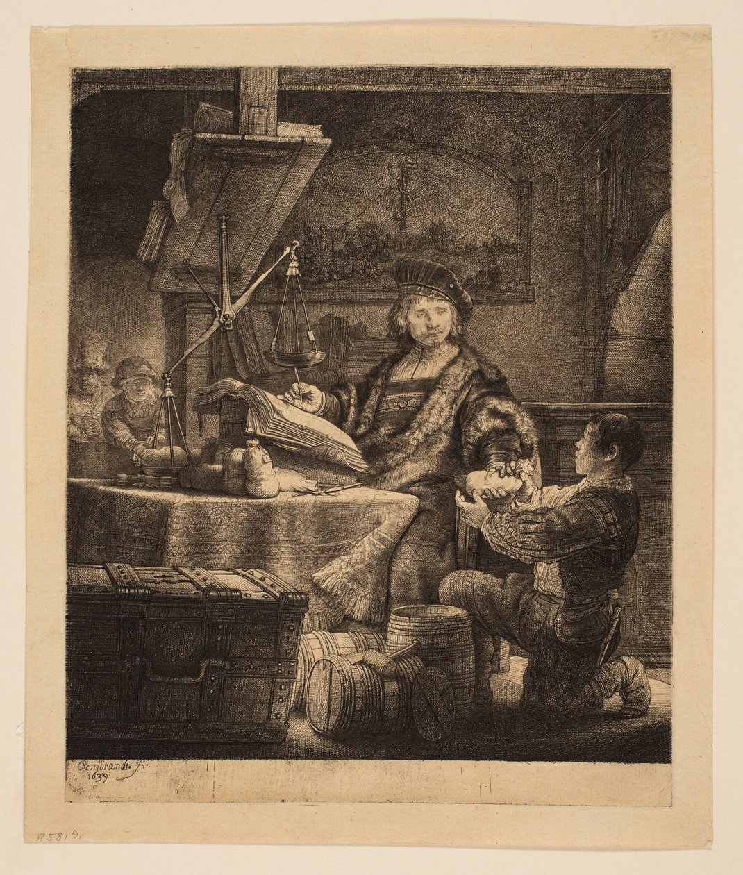 Jan Uytenbogaert, generalreceiver ("Guldviktaren") av Rembrandt van Rijn