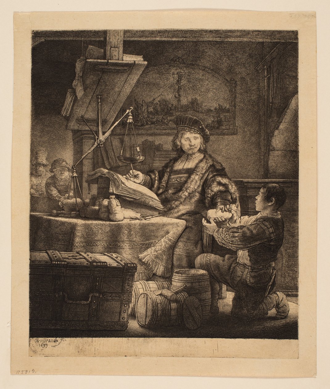 Jan Uytenbogaert, generalreceiver ("Guldviktaren") av Rembrandt van Rijn