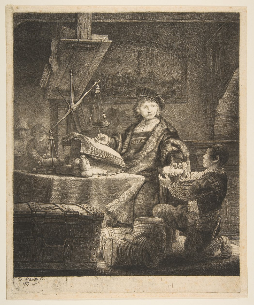 Jan Uytenbogaert Guldvägaren, 1639. av Rembrandt van Rijn